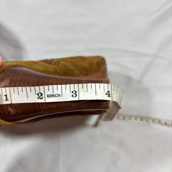 Michael Kors Brown Tall Knee-High Block High Heels Suede Pleats Boots Size 6 - Picture 4 of 5